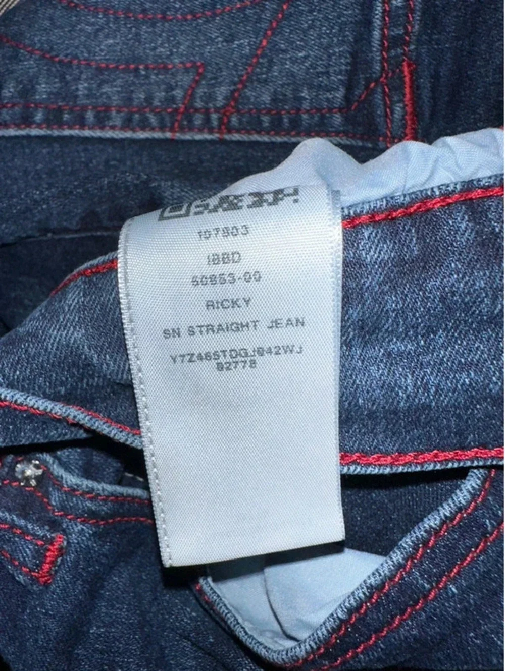 True Religion Ricky Relaxed Straight Jeans 34